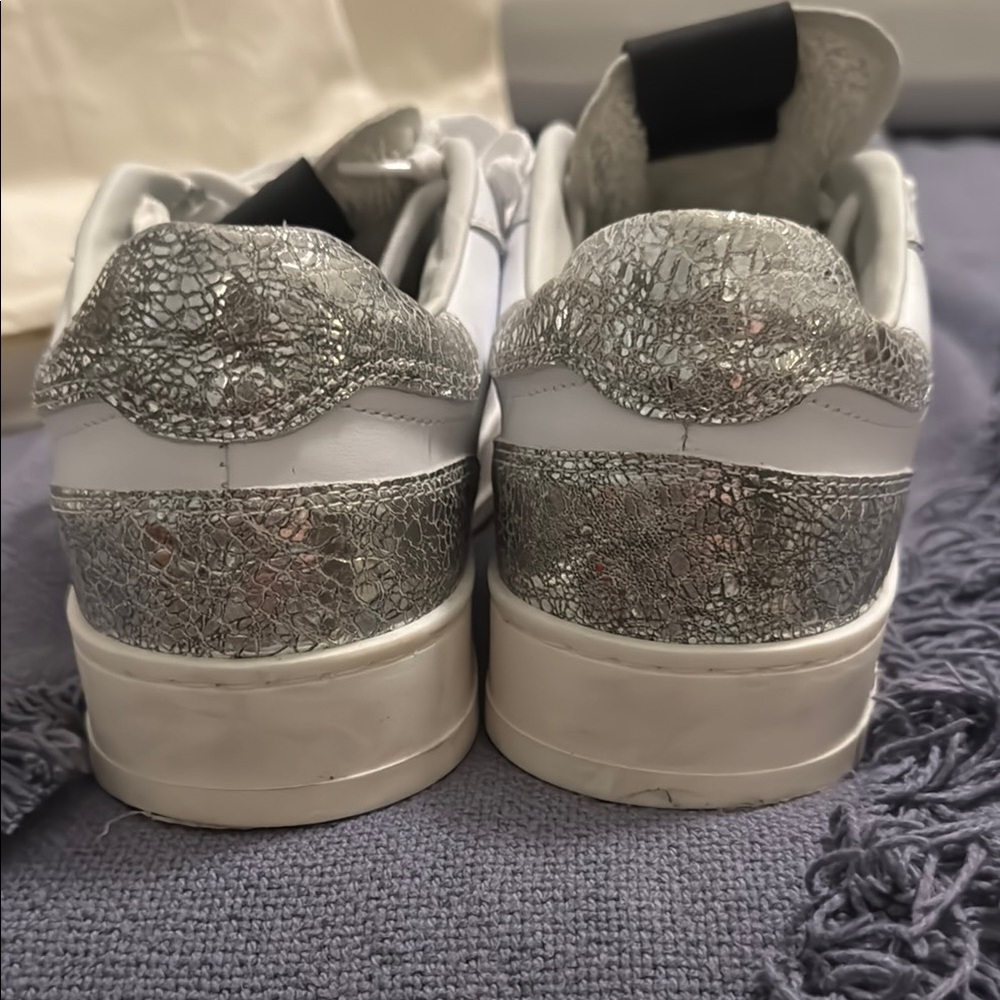 P448 White Sneakers with Silver Details - Picture 4 of 6